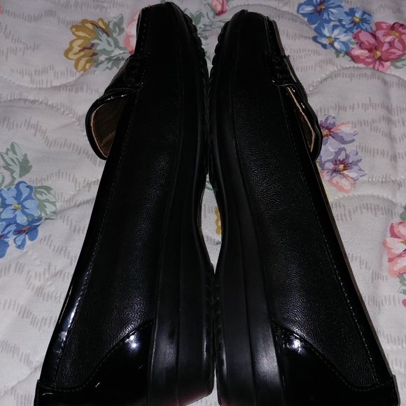 Circa Joan David Black Leather Luxe Slip On Shoes Size 7M Women - Picture 5 of 8